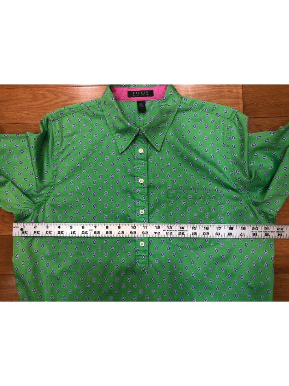 Lauren Ralph Lauren Cotton Green Pullover Polished Preppy Size XL - Picture 9 of 13